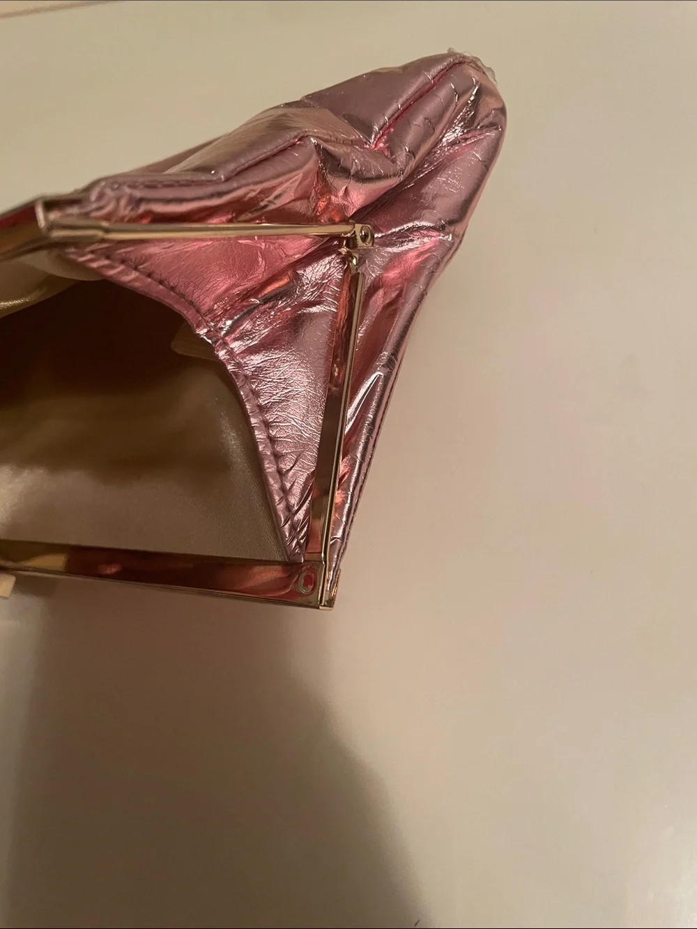 Michael Kors Metallic Rose Pink Clutch Wristlet